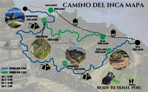 Camino Inca A Machupicchu Mapa Ready To Travel Peru