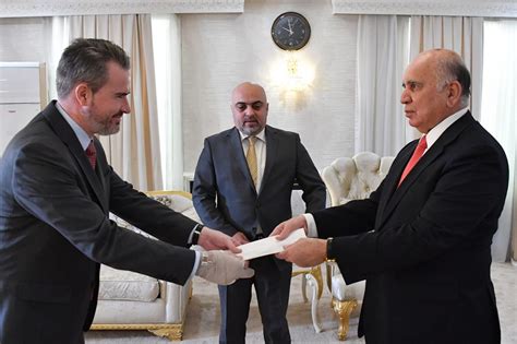 The Iraqi Minister Of Foreign Affairs Receives The Credentials Of The