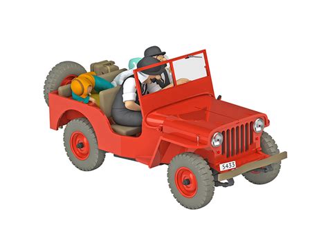 The Red Willys Jeep Car Model The Tintin Shop UK