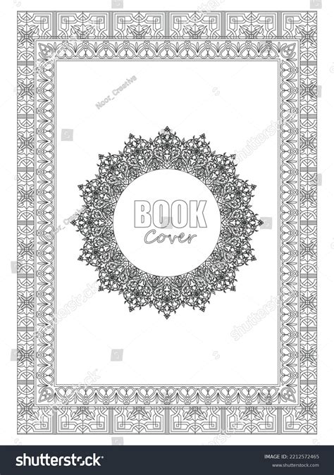 Book Cover Black White Border Frame Stock Vector Royalty Free