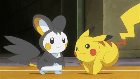 Emolga And Pikachu Kiss