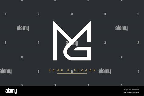 Modern Abstract Letter Mg Gm Logo Design Minimal Mg Gm Initial Based