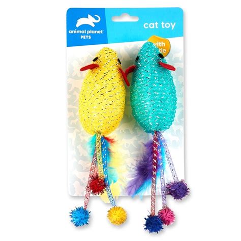 Animal Planet 2 Pack Large Mice Cat Toy - Animal Planet - Licenses ...