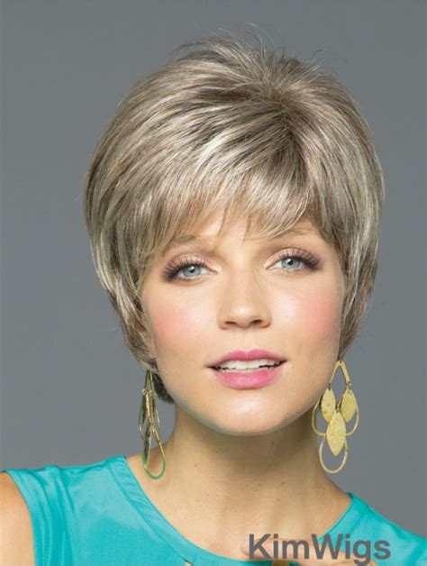 Synthetic Lace Front Wigs For White Women Monofilament Straight Style