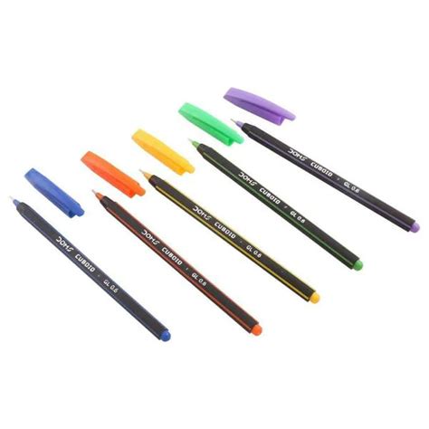 Doms 0 6 Mm Cuboid Blue Ballpoint Pen Pack Of 5 JioMart