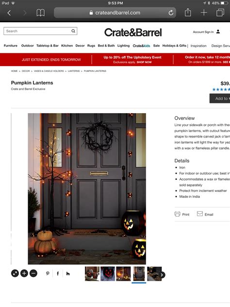 Crate & Barrel Halloween Decor