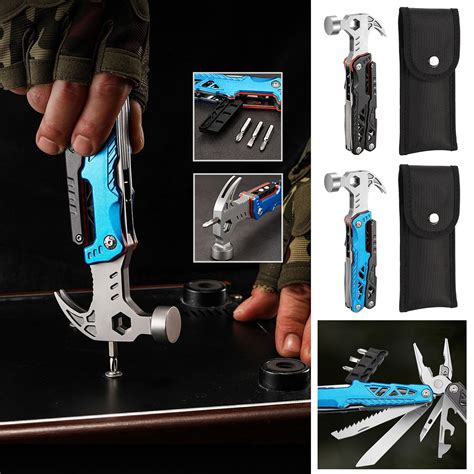 JMKQLZ Camping Hammer Multitool Survival Gear Stainless Steel