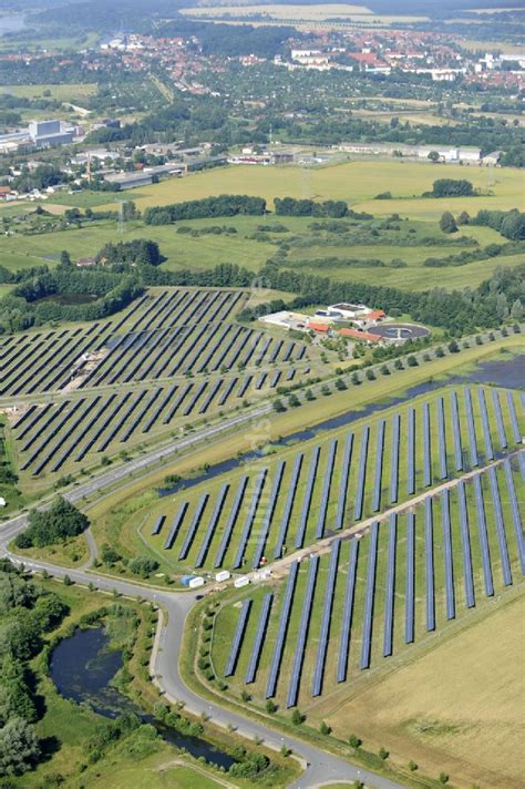 Boizenburg Aus Der Vogelperspektive Solarfeld Solarpark Bzw