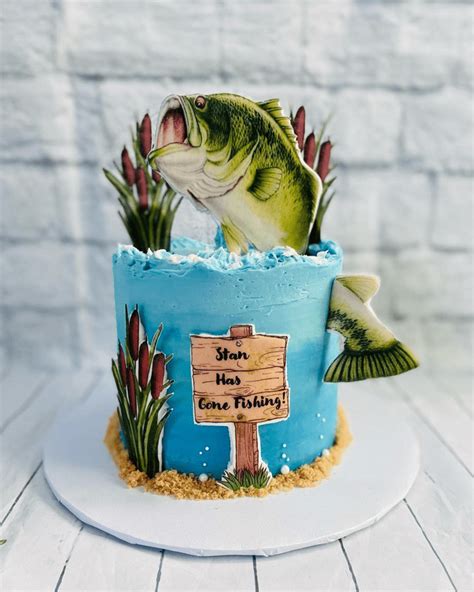 Fishing Birthday Cake Ideas Images Pictures