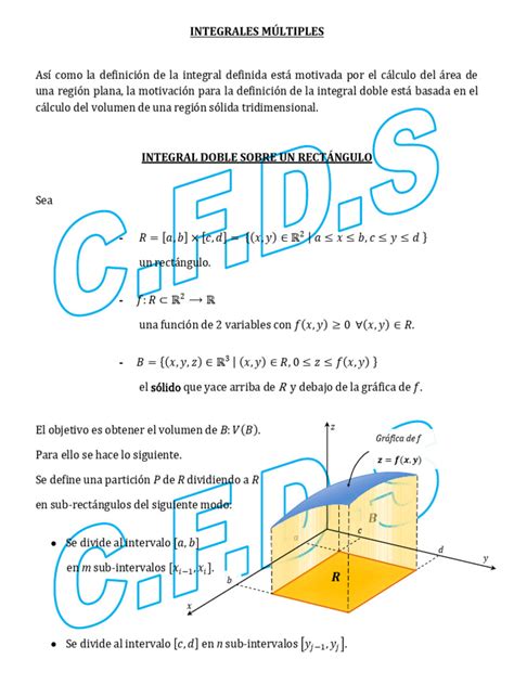 12 Integrales Dobles Alumn Pdf Integral Análisis Matemático