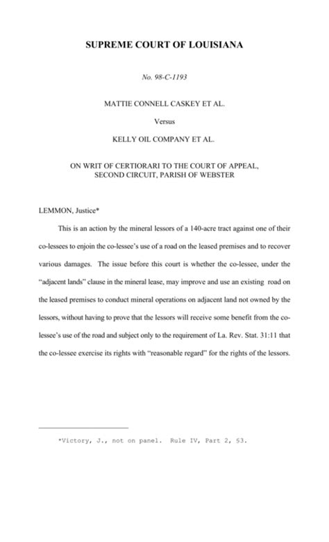 SUPREME COURT OF LOUISIANA - The Louisiana Supreme Court