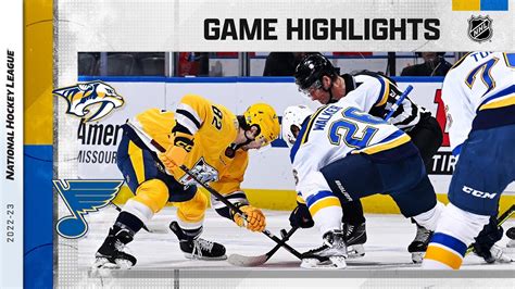 Predators Blues 1 19 Nhl Highlights 2023 Youtube