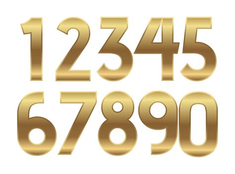 Premium Vector | Shiny gold numbers. golden typeface font.