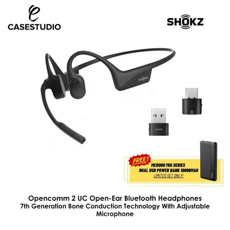 Shokz Opencomm 2 Uc Open Ear Bluetooth Headphones 7th Generation Bone Conduction Technology