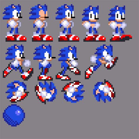 Pixilart Custom Mini Sonic Pocket Adventure Sprite Sheet By Happy Yamper