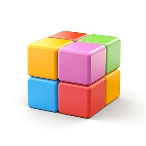 premium photo  colorful cube   sides
