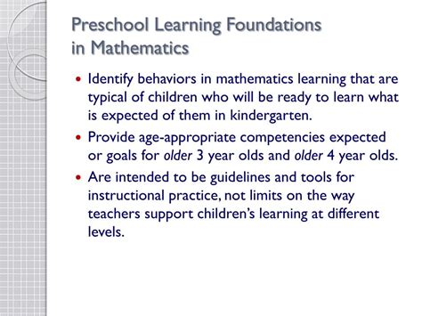 PPT - Mathematics Domain California Preschool Learning Foundations ...