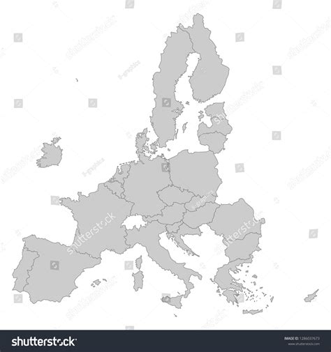 Europe Political Map Europe Stock Vector (Royalty Free) 1286037673 ...