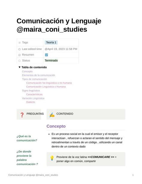 Lenguaje comunicación y lenguaje Maira con i Studies uDocz