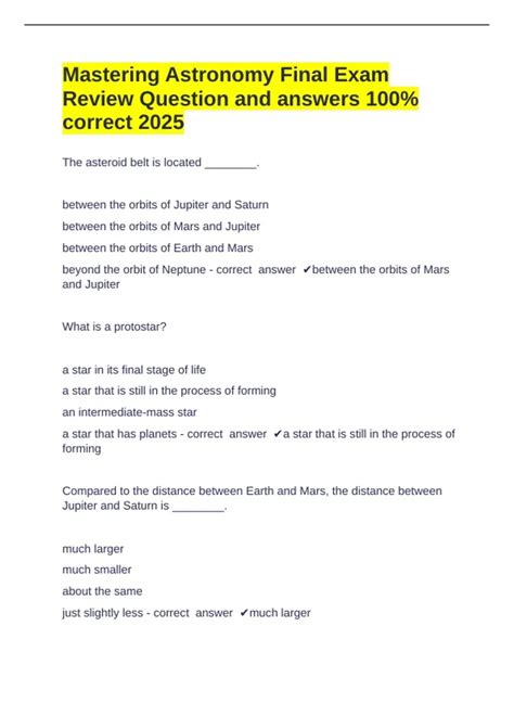 Mastering Astronomy Answer Key 4