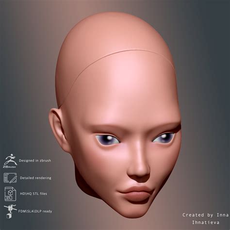 3d Model Head Bjd Doll STL File For 3d Printing Etsy