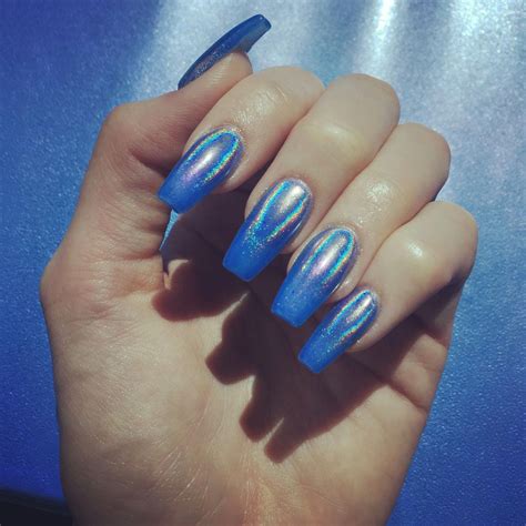 Blue Holographic Ombré Holographicnails Holographic Nail Polish