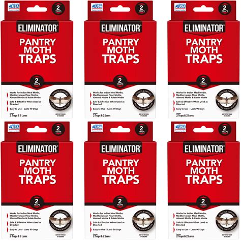 (6 Pack) Eliminator Pantry Moth Traps, Pheromone Moth Traps, 2 Pack - Walmart.com