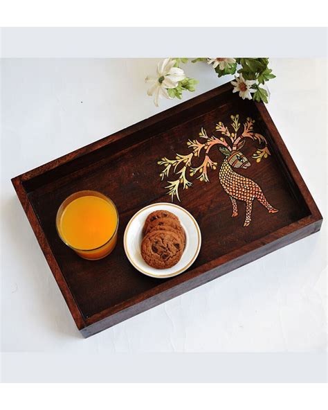 Hand Painted Deer Tray By Ethniichic The Secret Label