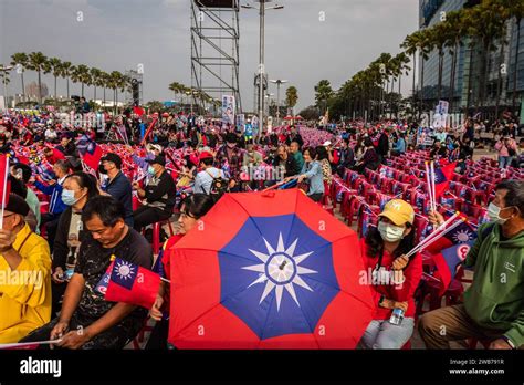 Kaohsiung Taiwan Th Jan Supporters Attend The Election