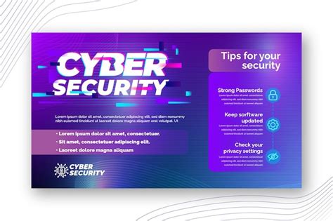 Free Vector | Cyber security horizontal banner template