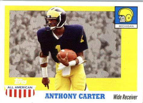 Topps All American Football Card Anthony Carter Encased At