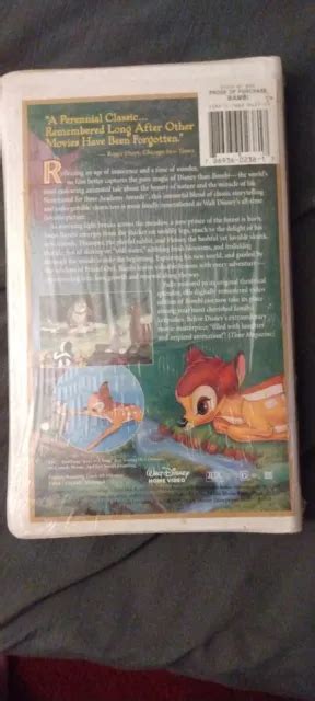 Sealed Bambi Th Anniversary Walt Disney S Masterpiece Vhs Limited