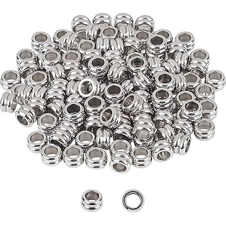 PandaHall Elite 100pcs Perles d espacement tibétaines 8mm Perles en