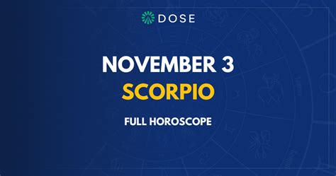 November 3 Zodiac Sign: Compatibility, Personality, Traits and More - DOSE