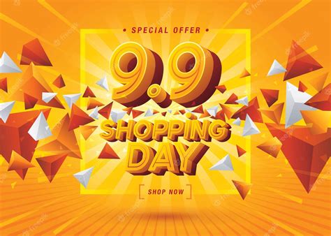 Premium Vector 99 Shopping Day Sale Banner Template Design Web