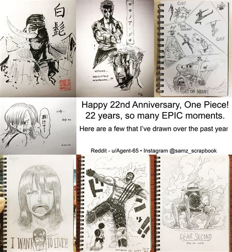 In celebration of One Piece’s Anniversary, here are some drawings I did