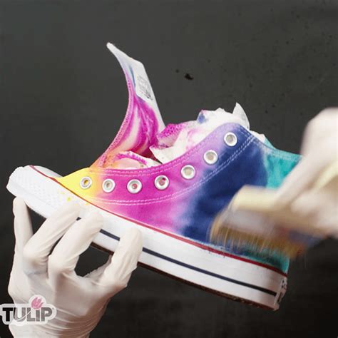 rainbow tie-dye shoes | Tie Dye Your Summer