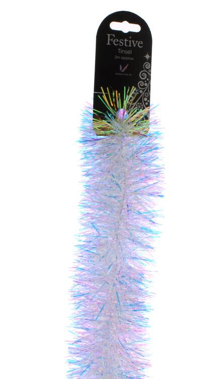 Festive Iridescent Fine Cut Tinsel 75mm P021645 Only 6 00