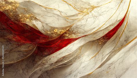 Abstract K Wallpaper Digital Art Marbling Texture With Red And Gold