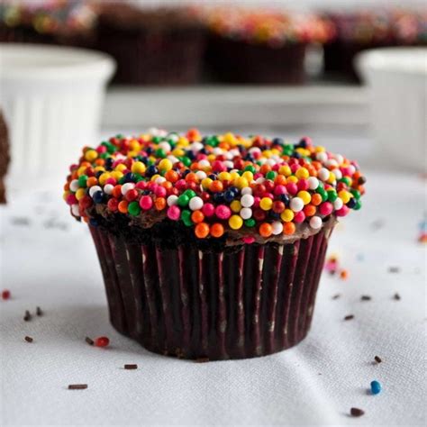 Double Chocolate Cupcakes with Sprinkles