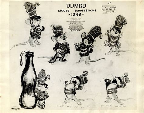 Dumbo Original Production Model Sheet Timothy Suggestions Choice