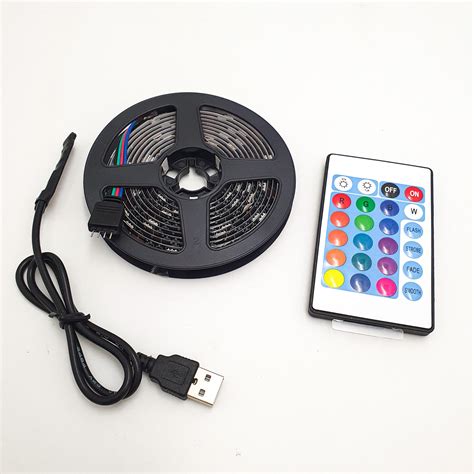 ᐉ Лента светодиодная RGB 5050 с пультом от USB для фоновой подсветки ...