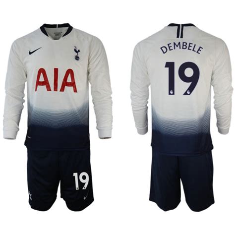 Tottenham Hotspur 2018/19 #19 Dembele Home Long Sleeve Jersey