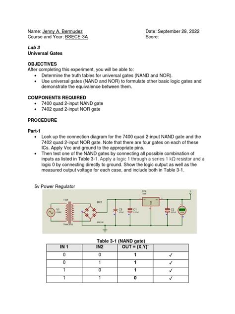 Implement Logic Gates Using Universal Gates | PDF | Logic Gate | Electrical Engineering