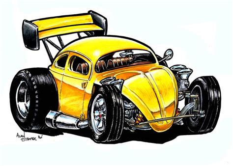 Pin By Warren Barrell On Female Art Vw Art Cartoon Car Drawing Cool