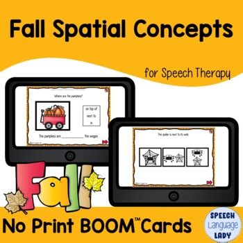 Fall Prepositions And Spatial Concepts No Print Boom Cards Tpt