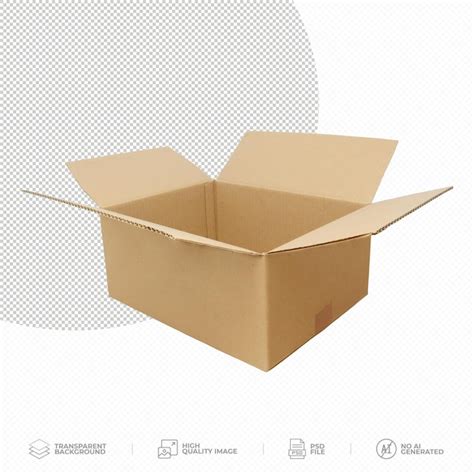 Premium PSD Open Cardboard Box On Transparent Background