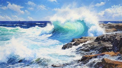 premium ai image realistic watercolor painting  philippine sea