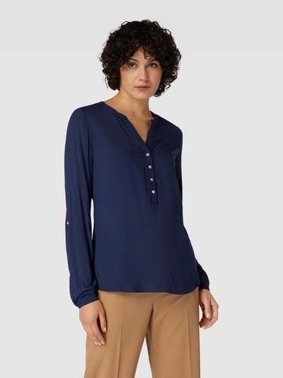 Montego Blusenshirt Aus Visksoe Mit V Ausschnitt Dunkelblau Online Kaufen