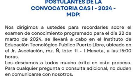 Convocatoria Cas Transitorio N Mdp Informes Y Publicaciones